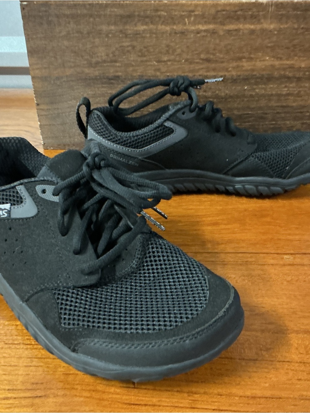 Lems Women Primal Zen Black Zero Drop Wide Toe Gym Trainer Shoe Size 8.5